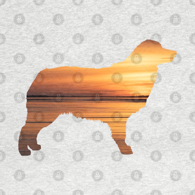 Australian Shepherd Sunset by Rumble Dog Tees